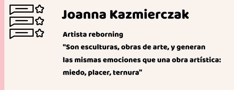 frase de una diseñadora de bebes reborns